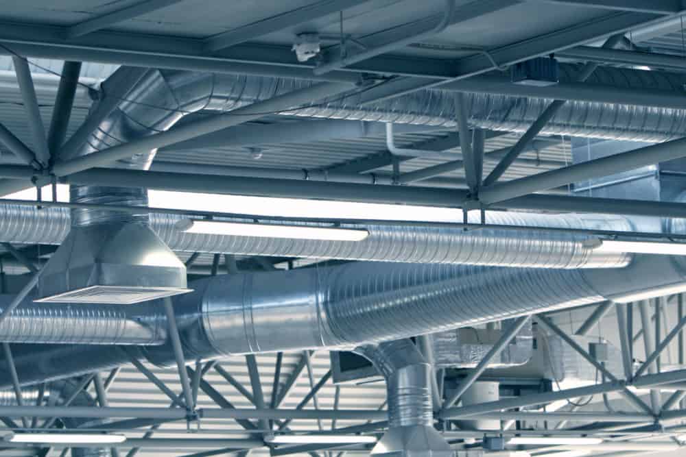 Spiral Ducting for Ventilation Pipes in Industrial Factory